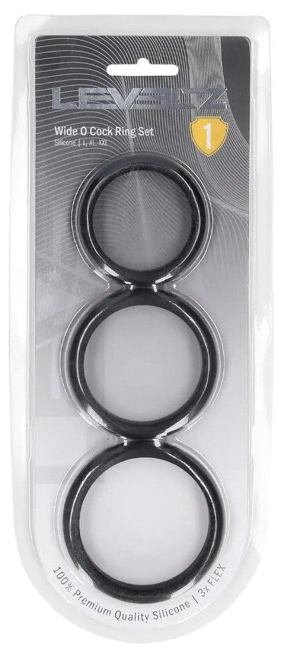 Lot de 3 Cockings Silicone Wide-O L-XXL 42-55mm