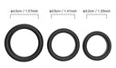 Lot de 3 cockring Silicone Set Ring Noirs