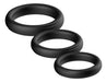 Lot de 3 cockring Silicone Set Ring Noirs