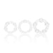 Lot de 3 Cockrings Balls Clear