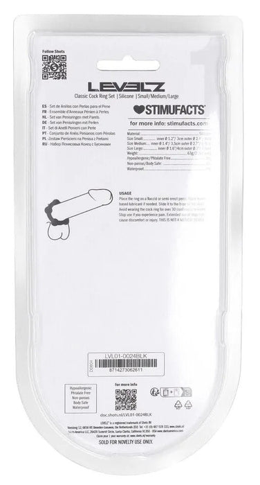 Lot de 3 Cockrings BeadCock Levelz