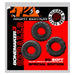 Lot de 3 Cockrings Bonemaker Night Edition Noirs