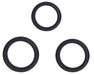 Lot de 3 Cockrings épais Forthoz 42-52 mm Noirs