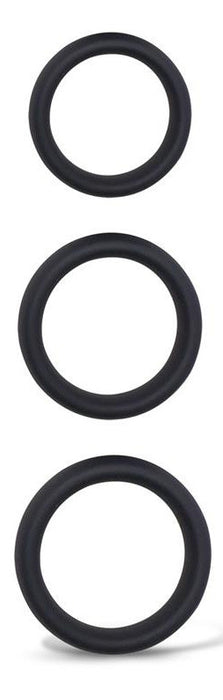 Lot de 3 Cockrings épais Forthoz 42-52 mm Noirs