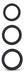 Lot de 3 Cockrings épais Forthoz 42-52 mm Noirs