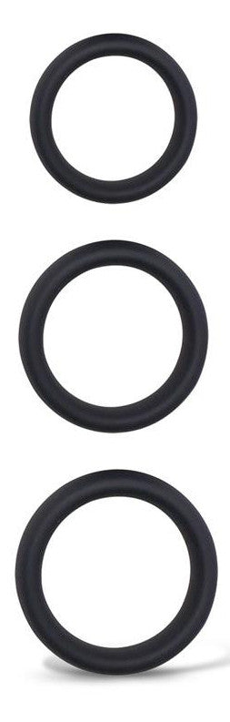 Lot de 3 Cockrings épais Forthoz 42-52 mm Noirs