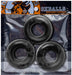 Lot de 3 cockrings Fat Willy Noirs