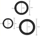 Lot de 3 Cockrings fins Dick Stretch Noirs