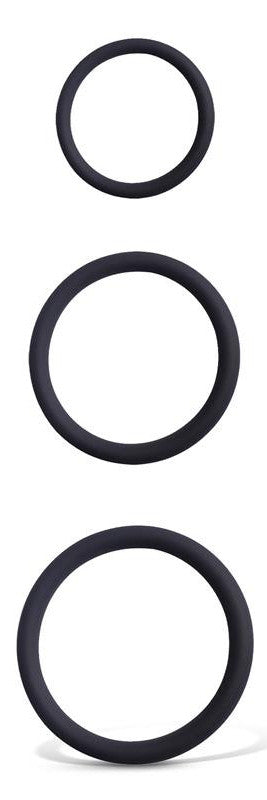 Lot de 3 Cockrings fins Thiniak 30-50 mm Noirs