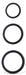 Lot de 3 Cockrings fins Thiniak 30-50 mm Noirs