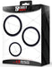 Lot de 3 Cockrings fins Thiniak 30-50 mm Noirs