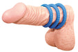 Lot de 3 cockrings Lust Bleus