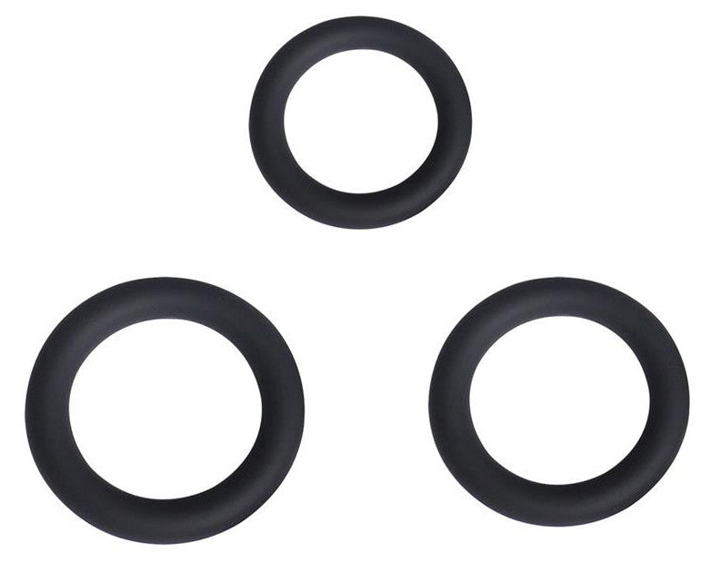 Lot de 3 Cockrings Perfoz 28-40 mm Noirs
