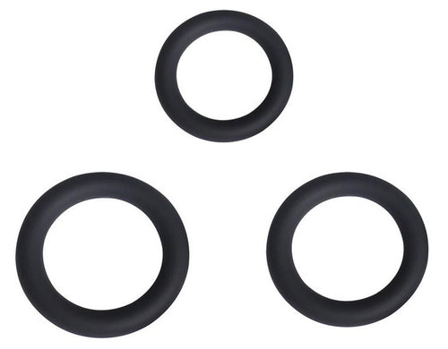 Lot de 3 Cockrings Perfoz 28-40 mm Noirs