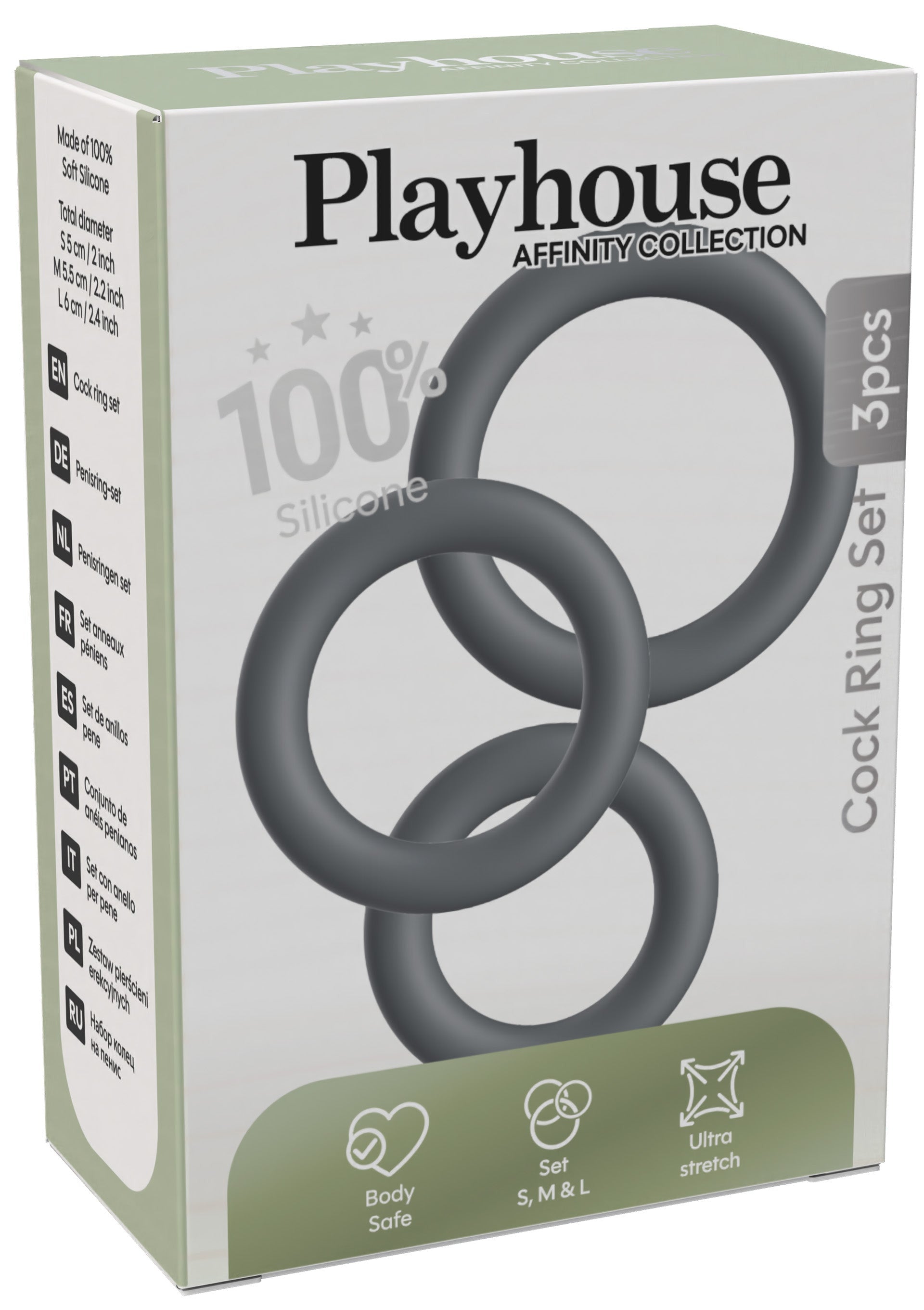 Lot de 3 Cockrings Plizplay 35-45mm