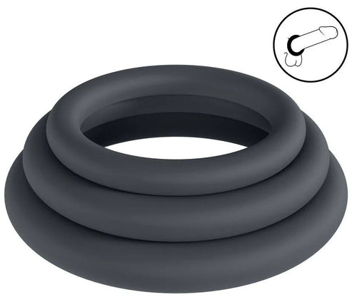 Lot de 3 Cockrings silicone Classic Levelz 23-30mm