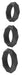 Lot de 3 Cockrings Silicone Heavy C-Ring Noirs