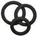 Lot de 3 cockrings silicone Lust Noirs