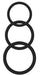 Lot de 3 cockrings Silicone Magnum Force Noir