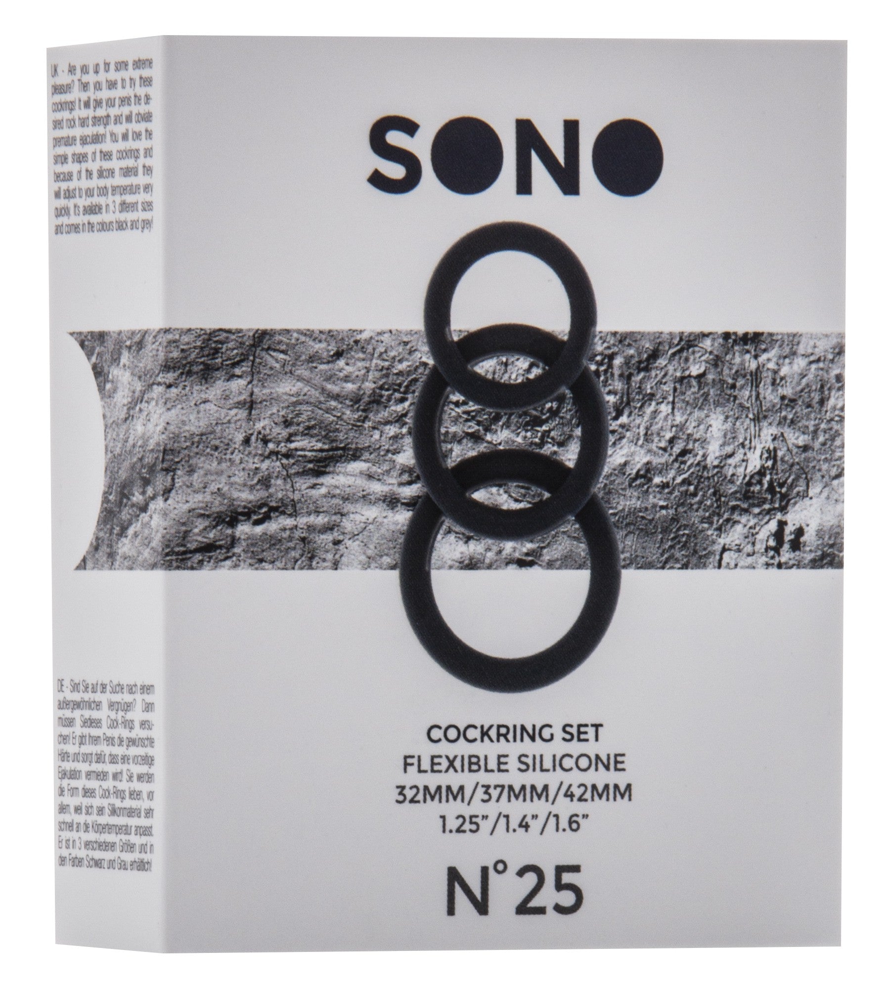 Lot de 3 cockrings Sono N25 Noirs