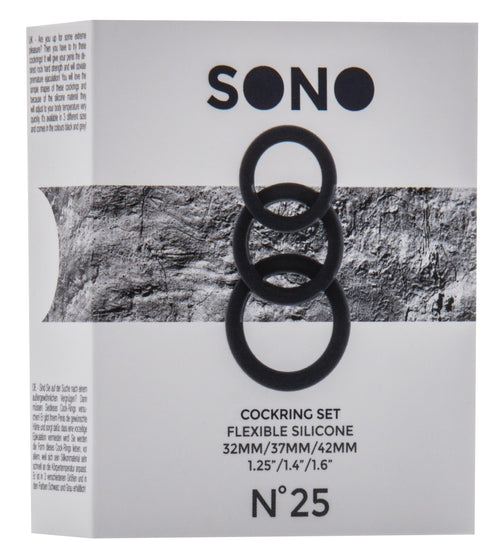 Lot de 3 cockrings Sono N25 Noirs