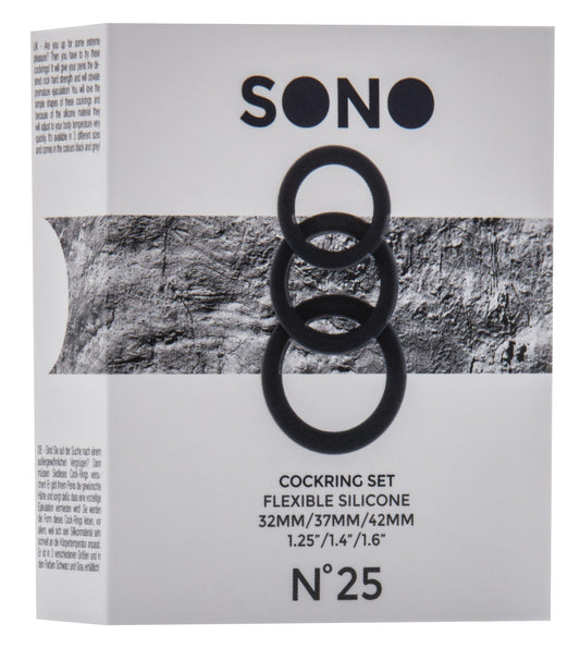 Lot de 3 cockrings Sono N25 Noirs