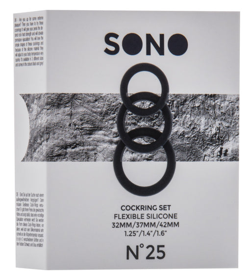 Lot de 3 cockrings Sono N25 Noirs