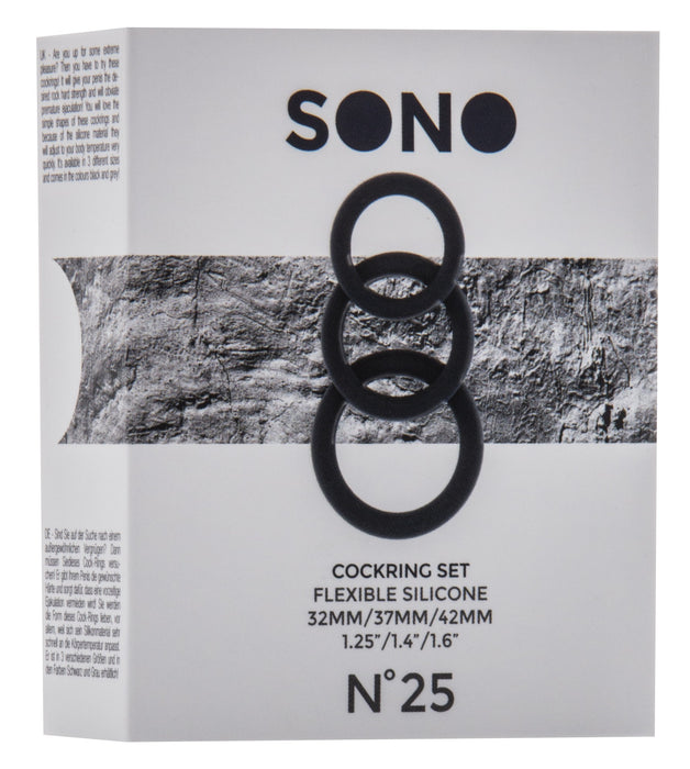 Lot de 3 cockrings Sono N25 Noirs