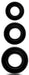 Lot de 3 cockrings souples Beast Ring Noirs