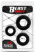 Lot de 3 cockrings souples Beast Ring Noirs
