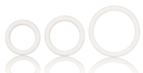 Lot de 3 cockrings souples Blanc