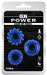 Lot de 3 Cockrings souples Gear Up Bleus