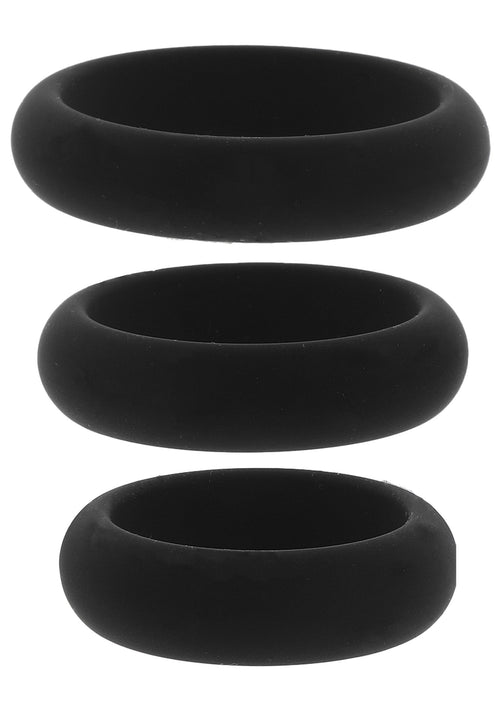 Lot de 3 Cockrings Stamcock Noirs