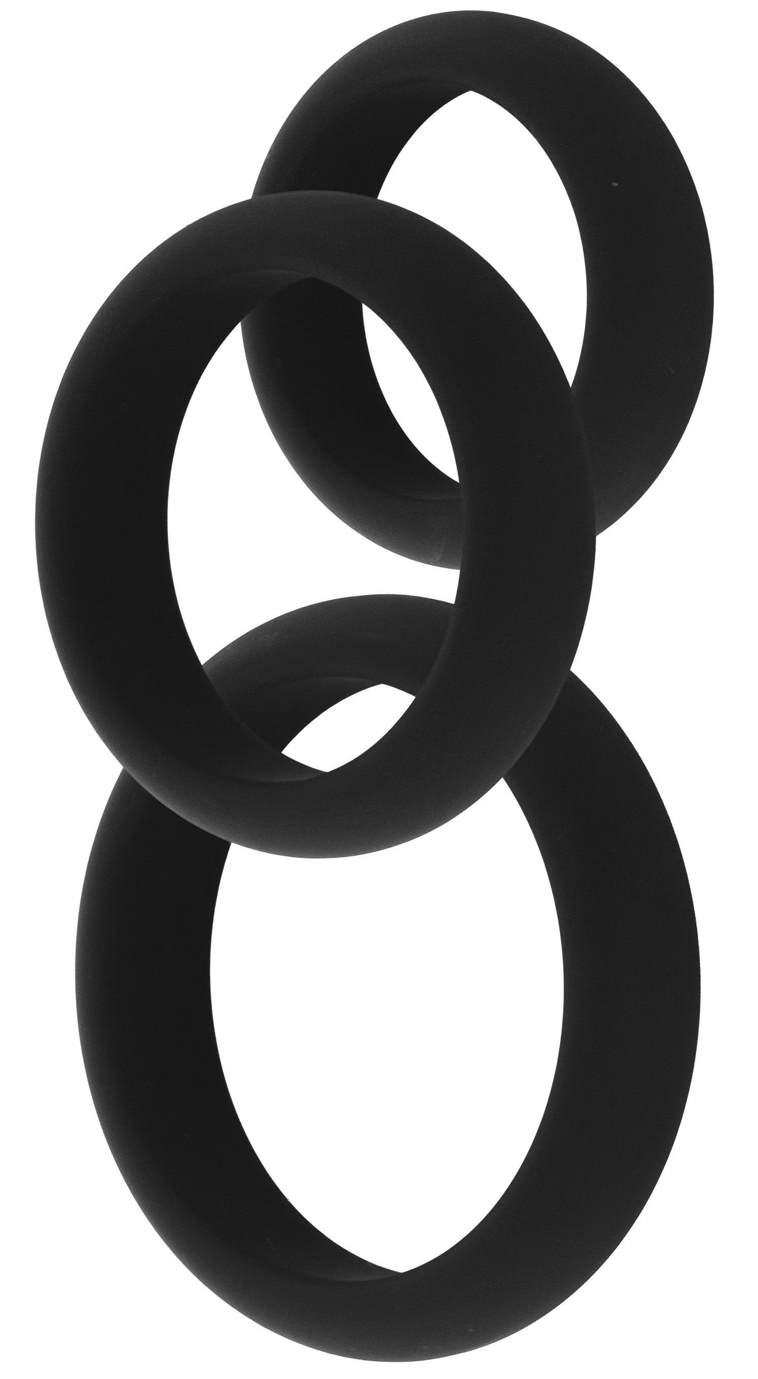 Lot de 3 Cockrings Stamcock Noirs
