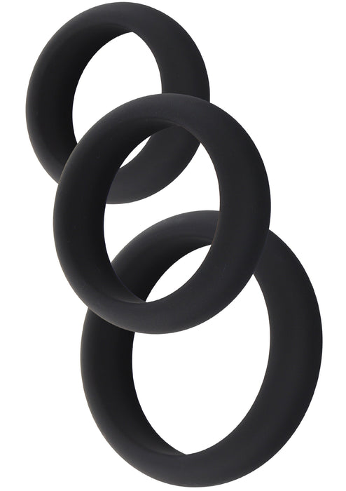 Lot de 3 Cockrings Stamcock Noirs