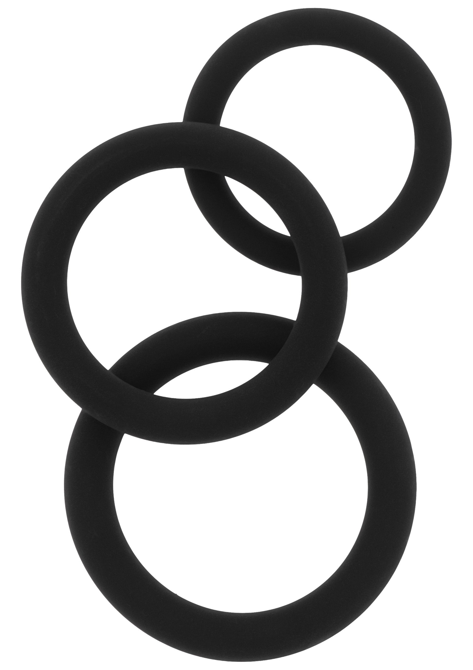 Lot de 3 Cockrings Stamstart Noirs