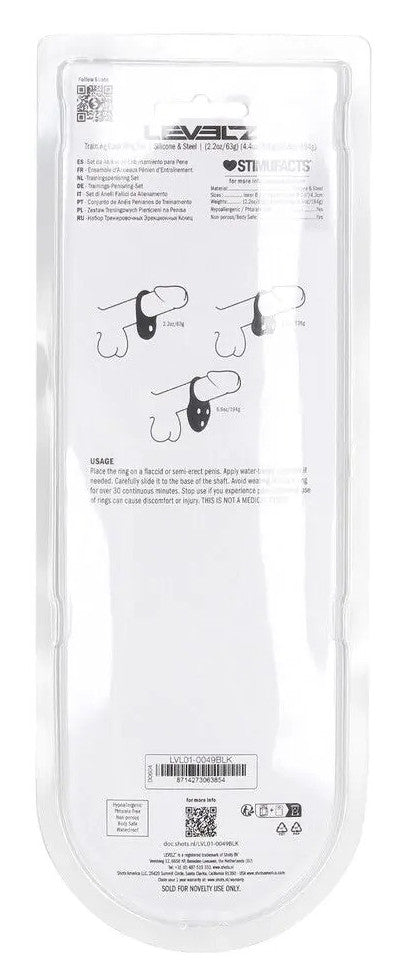 Lot de 3 Cockrings Training Ring 40-110gr