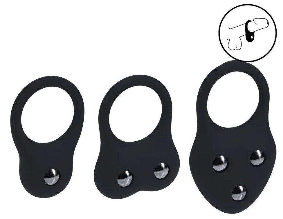 Lot de 3 Cockrings Training Ring 40-110gr