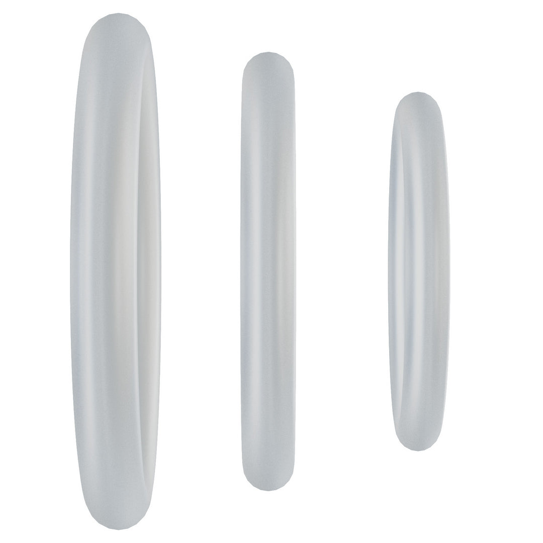 Lot de 3 Cockrings Tri-Pack Gasket Transparents
