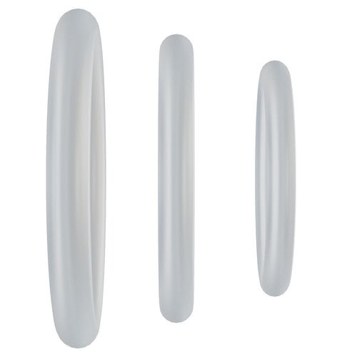 Lot de 3 Cockrings Tri-Pack Gasket Transparents