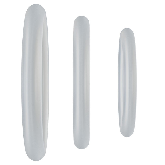 Lot de 3 Cockrings Tri-Pack Gasket Transparents