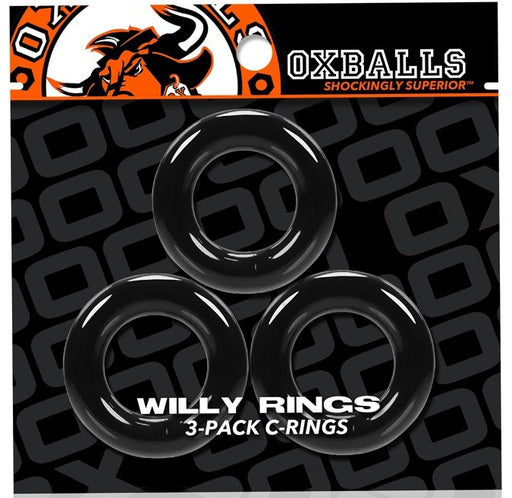 Lot de 3 cockrings Willy Rings Noir