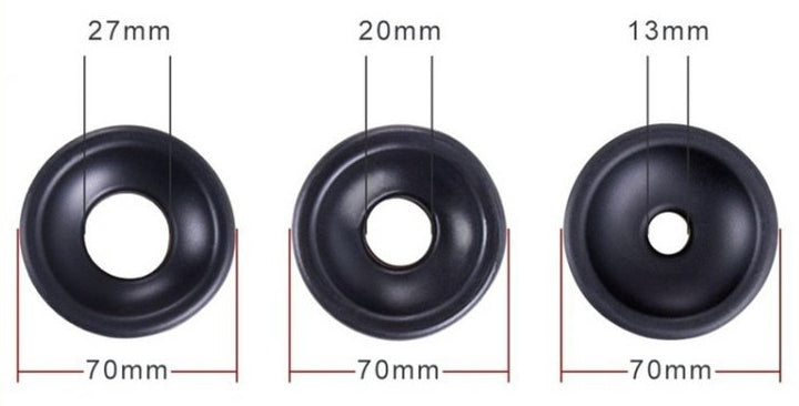 Lot de 3 manchons souples pour pompe de pénis 60mm