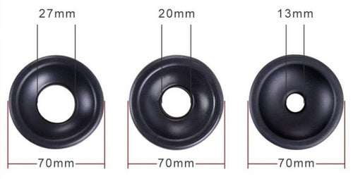 Lot de 3 manchons souples pour pompe de pénis 60mm