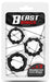 Lot de 3 mini cockrings souples Beaded Set Noirs