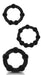 Lot de 3 mini cockrings souples Beaded Set Noirs