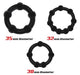 Lot de 3 mini cockrings souples Beaded Set Noirs