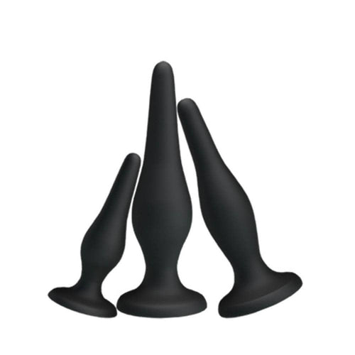 Lot de 3 plugs Silicone Débutant