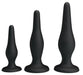 Lot de 3 plugs Silicone Débutant