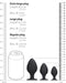 Lot de 3 plugs Swirled Silicone
